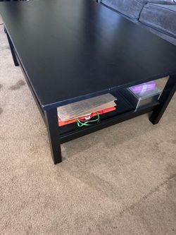 Wood coffee table