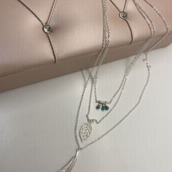 Boho Women Multi-layer Long Chain Pendant Crystal Choker Necklace Jewelry