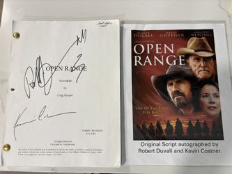 SIGNED by Kevin Costner & Robert Duvall, the entire Open Range Screenplay/Script