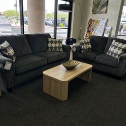 Ashley Sofa And Love Seat Smoke Grey 