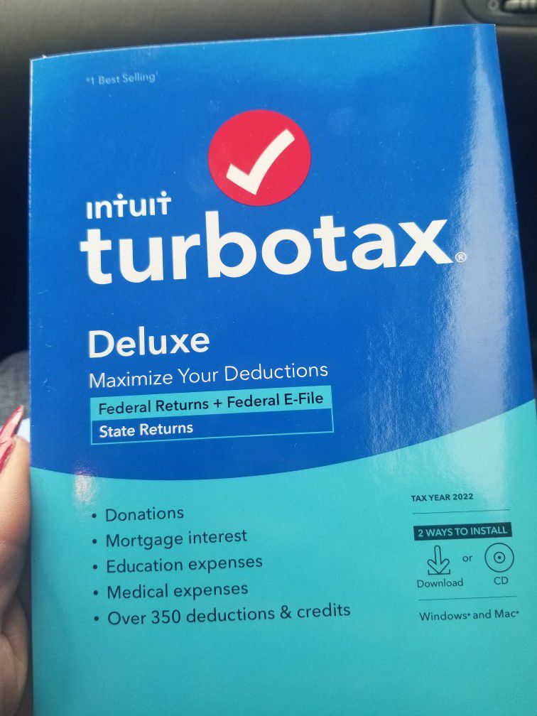 Turbotax Deluxe Federal + State E-file 