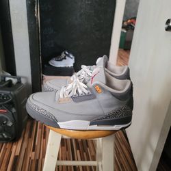 Jordan 3 Wolf Grey Good Cond. Sz 9.5 $150