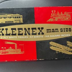 SEALED Vintage Kleenex Man Size 67 sheets 3 ply white tissue