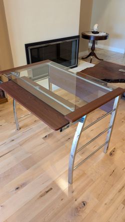 Glass top desk