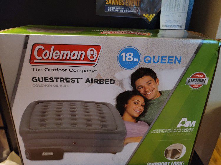 Coleman Guestrest Airbed Queen Air Mattress New