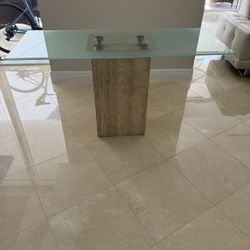 Italian Made Glass Console Table