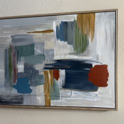 Abstract Oil Painting Canvas With Frame 36x48