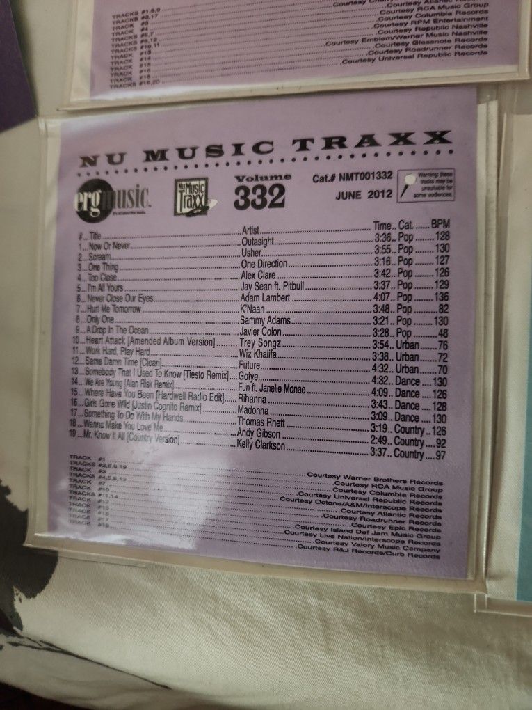 Compilation Cds Sept ,Nov 2012