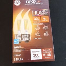 GE Lighting 31384 4W 300 Lumens Soft White Relax HD CAC E12 LED Light Bulb