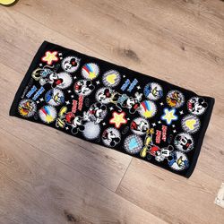 Black Mickey Mouse Bath Towel 004 34x78 Cm