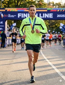 New Balance New York Marathon 2025 Finisher Track Jacket Medium XL Unisex Green