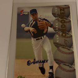 1995 Classic 5 Sport Insert Baseball Card Autograph Signed Ray Ordonez Mets
