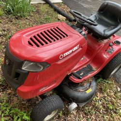 Riding Mower and Tow Cart