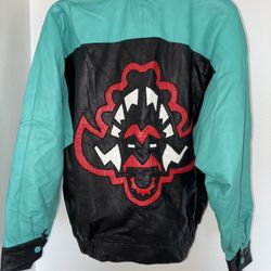 Vintage Leather Aztec Jacket Tribal Dyed 