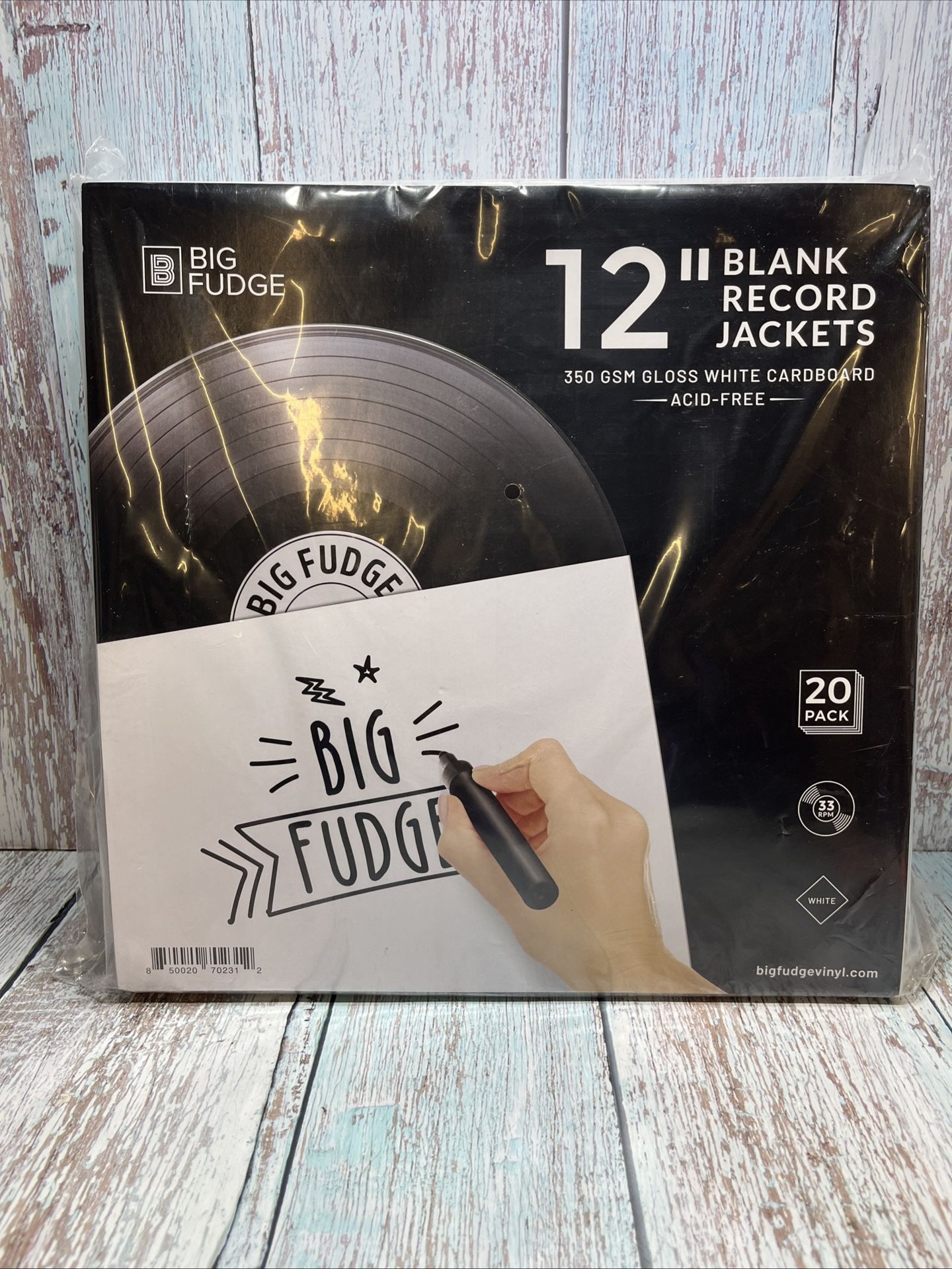 BIG FUDGE 12”Blank Record Jackets. 20 Pack.33 RPM.NIP.Ships Within 24 Hours.