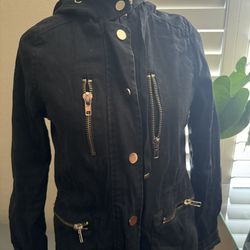 Black zip up hoodie jacket