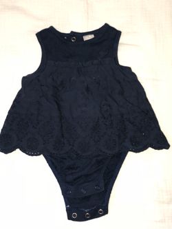 3 months blue baby girl onesie dress