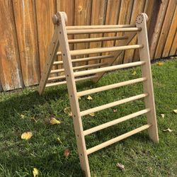 Pikler Triangle Ladder With Slide And Climbing Board