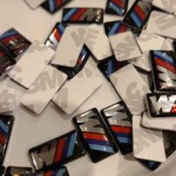 40 Bmw M Badge Raised Epoxy Stickers