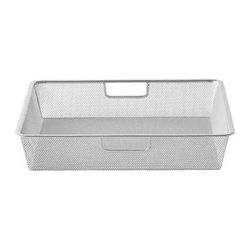 Container Store Elfa 18" Medium Cabinet-Depth 1-Runner Platinum Drawers