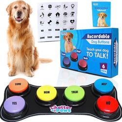 Dog Buttons for Communication - Loud dog buttons talk, ABS Plastic dog training button, 30s Recordable Dog Talking Button Set with Waterproof Anti-Sli