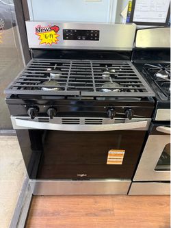 New Whirlpool 4 Burner Gas Range