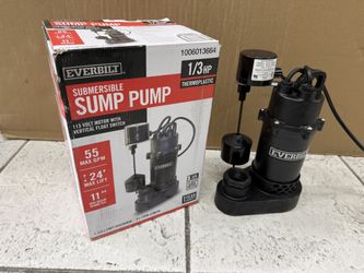 EVERBILT — Submersible SUMP PUMP  1/3 HP Vertical F 