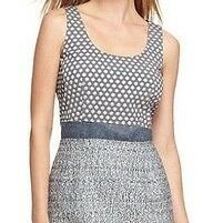 NWT CALVIN KLEIN DRESS, Size 8 Scoop Neck Polka Dot Printed Tweed