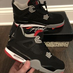 Jordan 4 Bred Size 8 Men’s Sneakers