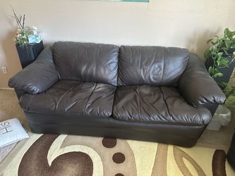 Leather sofa couches (2)