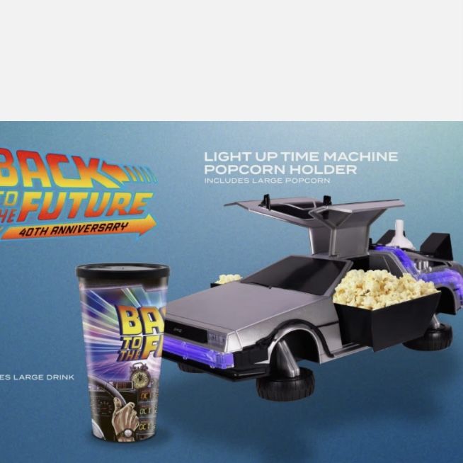 Back to the Future 40th Anniversary Delorean Popcorn bucket AMC