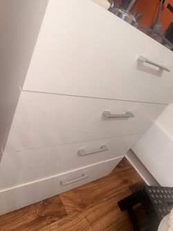 White drawers