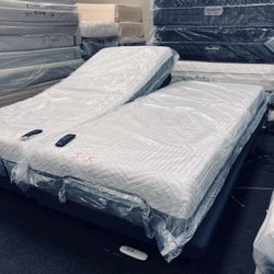 Adjustable Bed Split King Tempurpedic Ergo Plus With 12 inch Cool Gel Memory Foam Mattresses $1400 Includes Delivery And Installation