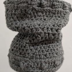 Warm Winter Cowl Dark Grey (Shawl/Gaiter/Etc.)