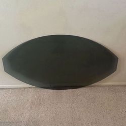 Extra Large Oval Tempered Black Glass Tabletop Table Top Shelf