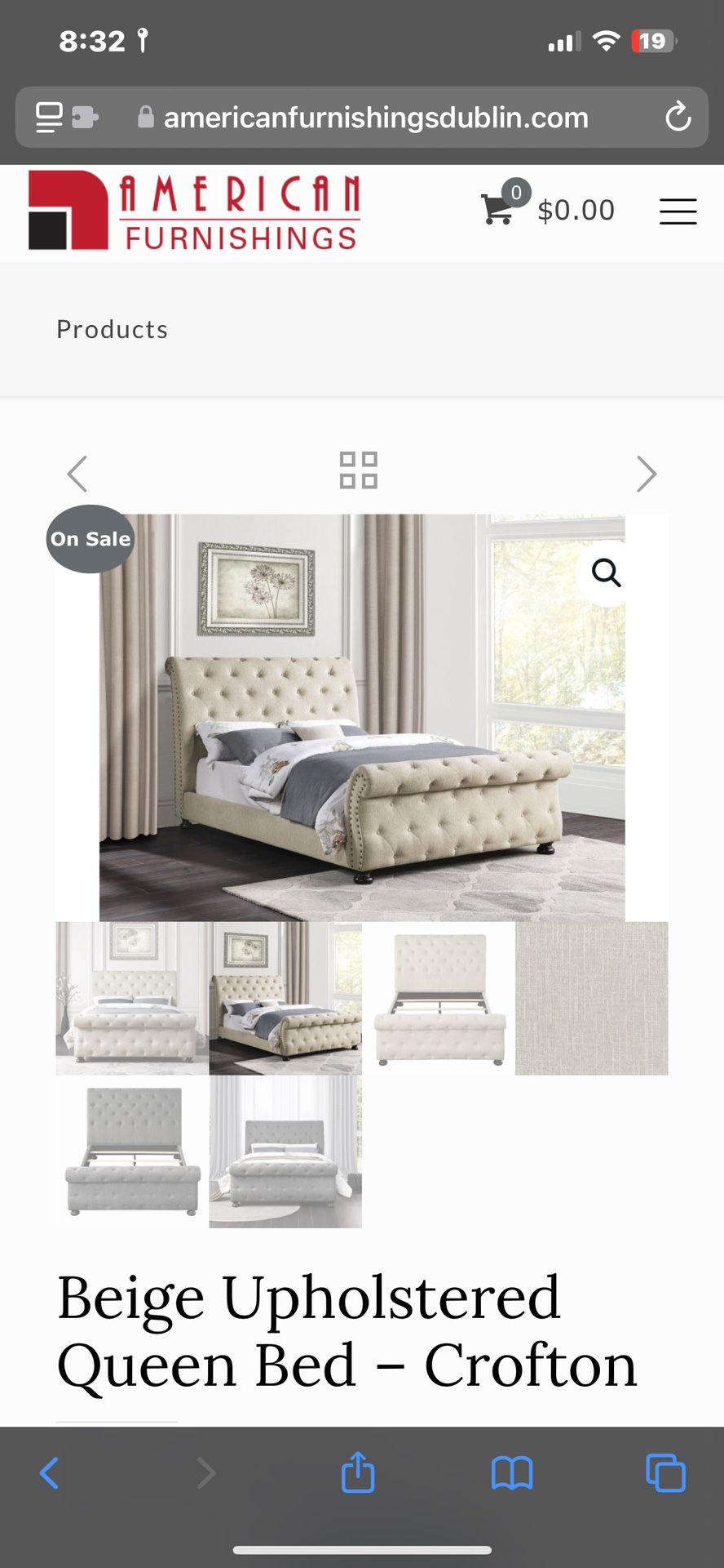 Queen Upholstered Bed Frame