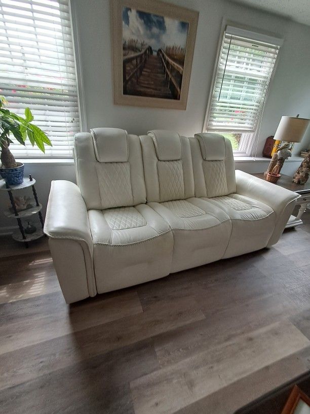 White Leather Couch