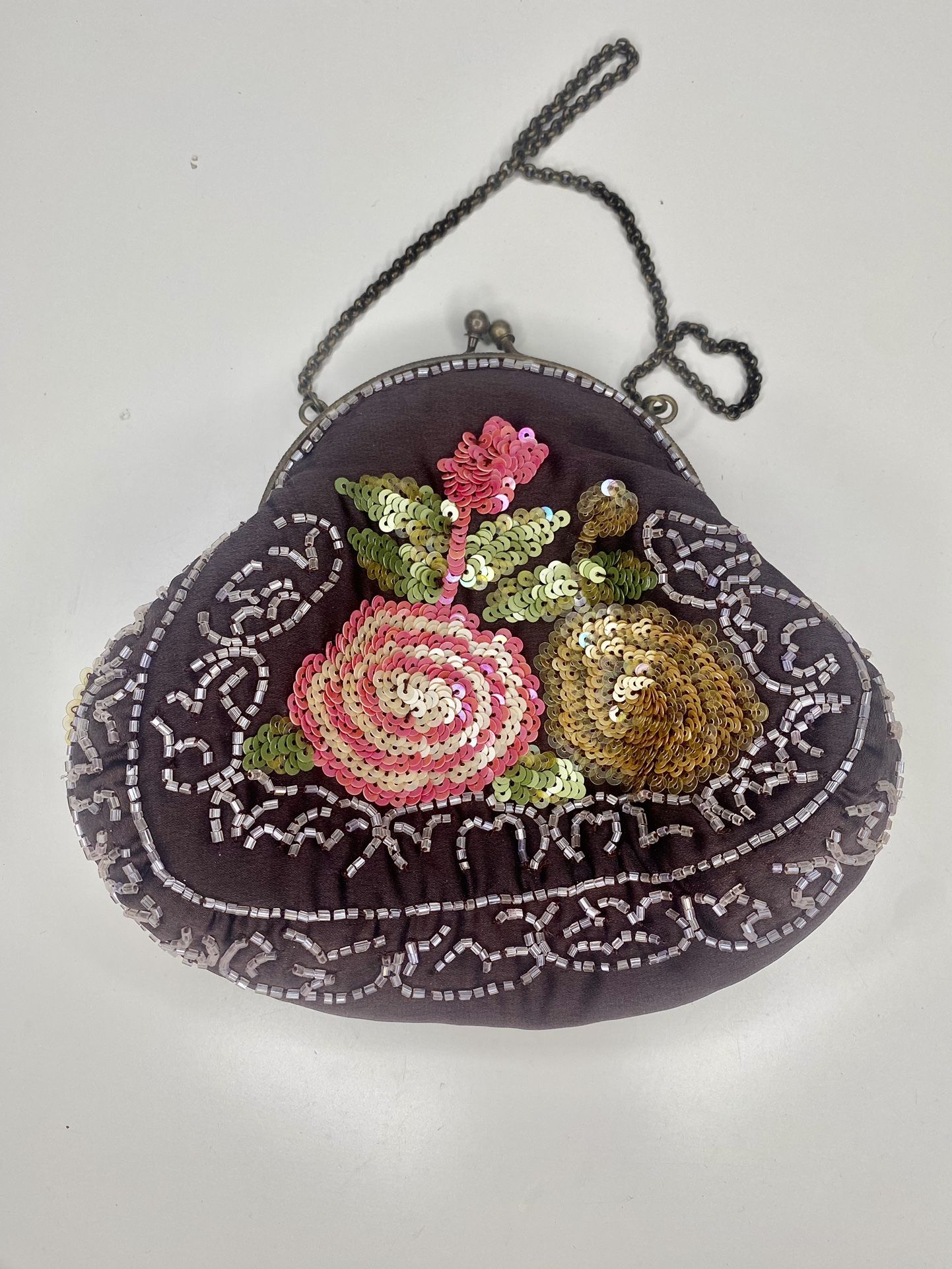 Vintage Hand Beaded Victorian Inspired Purse