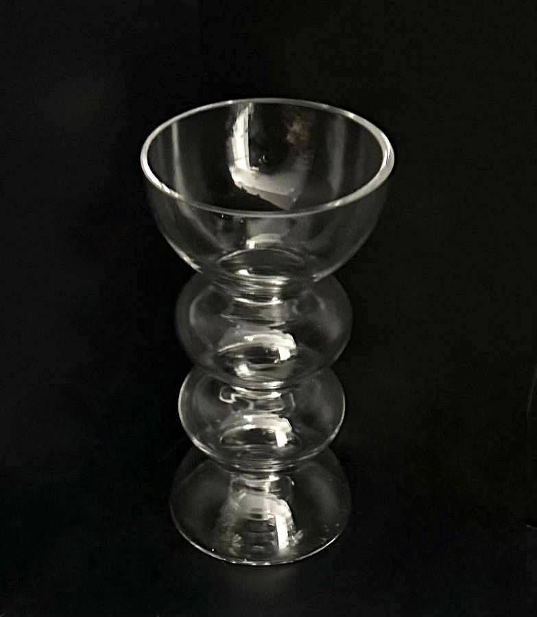 Bubble Glass Pillar Candle Holder Modern Vase Decor Funky Drink Glass
