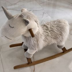 Restoration Hardware - Wooly Plush Unicorn Rocker Toy 