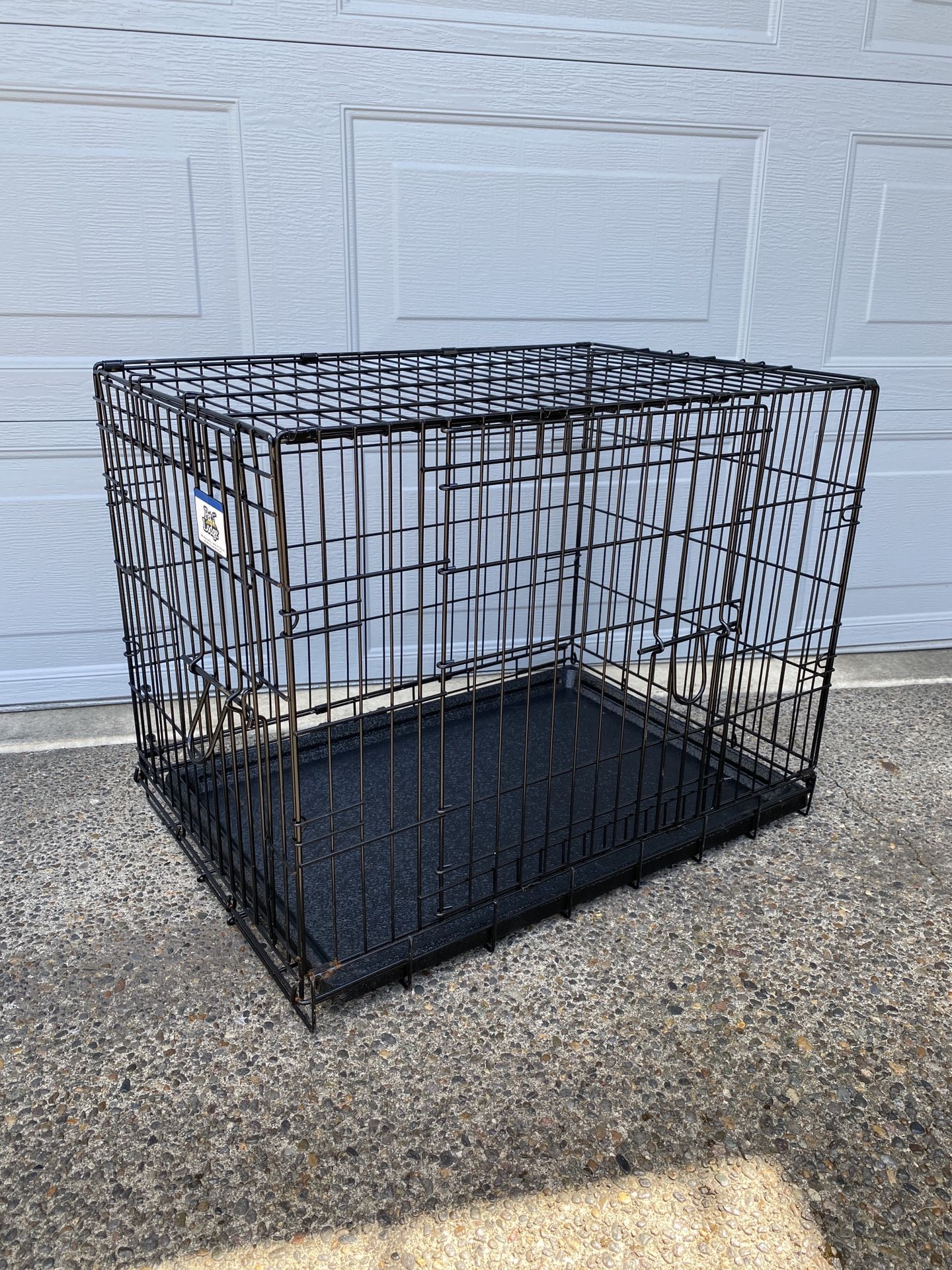 Pet Lodge Crate 30x20x20” Dog Crate Double Door with Handle Folds Flat