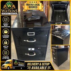 🗄️ Heavy-Duty 2-Drawer Metal File Cabinet – Great Storage!