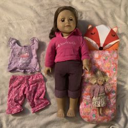 American girl doll, And A mini American girl doll 