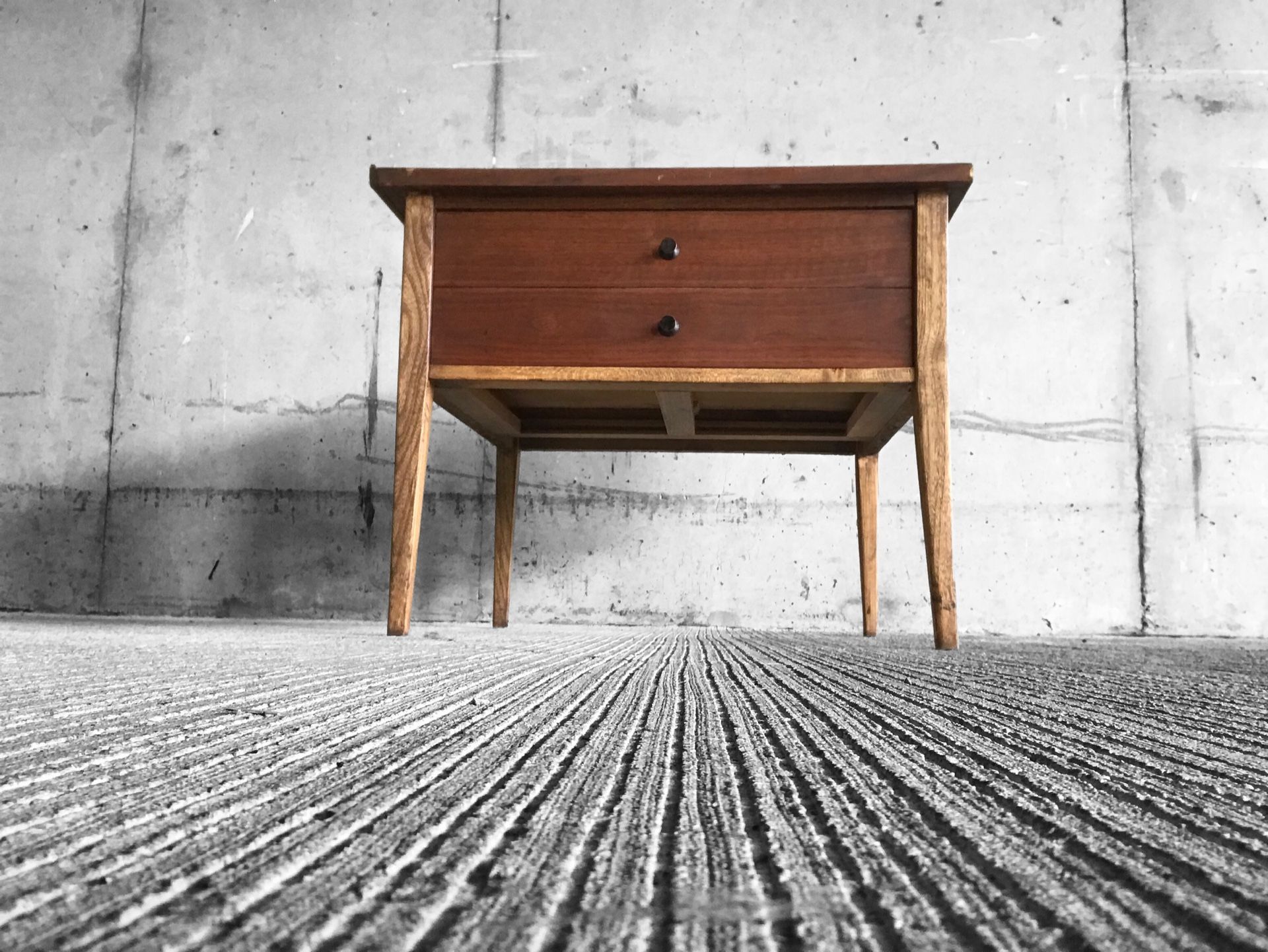 Cute MCM Solid Wood Coffee Table With Period Hardware. Restored With Love 🤎