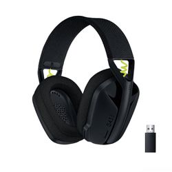 Logitech G435 LIGHTSPEED and Bluetooth Wireless Gaming Headset - Lightweight over-ear headphones, built-in mics, 18h battery, compatible with Dolby At