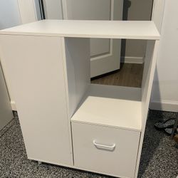 White File Cabinet/ Shelf