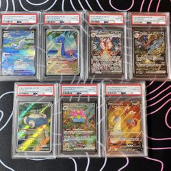 Pokemon psa 10 Near mint cards, Altaria, Mistys Lapras, Greninja, Snorlax, Venasaur, Dragonite