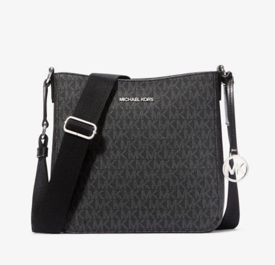 Michael Kors Black Jet Set Travel Small Signature Logo Messenger Bag , NEW WITH TAGS COMES IN GIFT BAG!