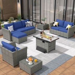 High Quality Deep Seating Fully Assembled Inside The Box Patio Furniture Set Outdoor Furniture Outdoor Couch Fire Pit Propane 🆕