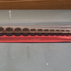 Snap-on Tools 12 pc 3/8" Drive 6-Point SAE Flank Drive® Shallow Impact Socket Set (5/16-1")